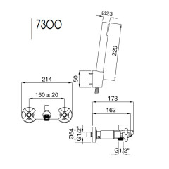 Смеситель Bugnatese Rodos 7300