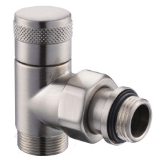 Угловой запорный вентиль SR Rubinetterie Tondera 1/2&quot;х3/4&quot; E, цвет матовый никель