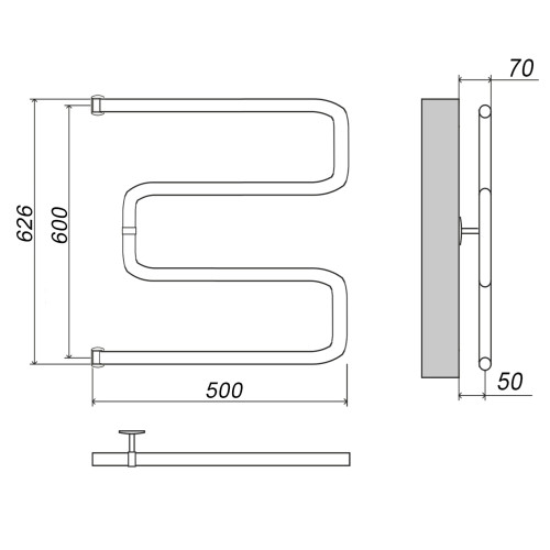 Полотенцесушитель ГРОТА KAMELO 60/50