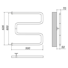 Полотенцесушитель ГРОТА KAMELO 60/50