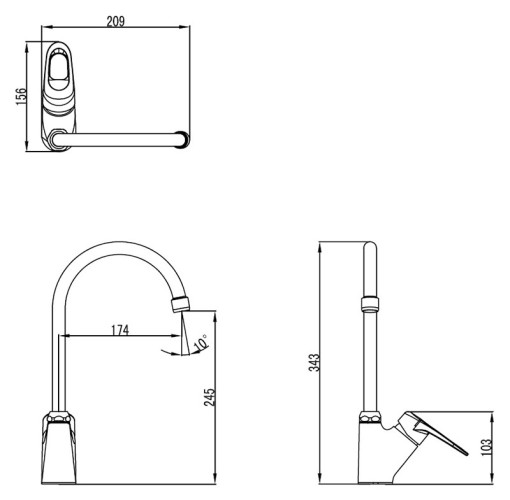 Смеситель Milardo Adriatic ADRSB00M05