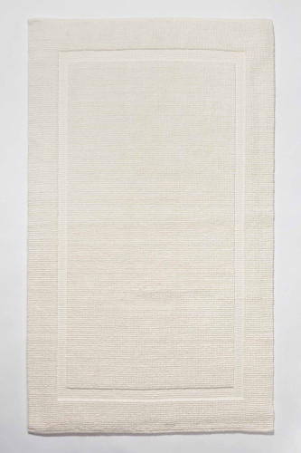 Batex Avani, двухсторонний прямоугольный коврик из 100% биохлопка, размер 70x120 см, цвет кремовый