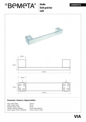 Поручень для ванной  Bemeta Via 135007072