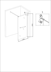Душевая перегородка Niagara NG-681-11 BLACK (110x195)
