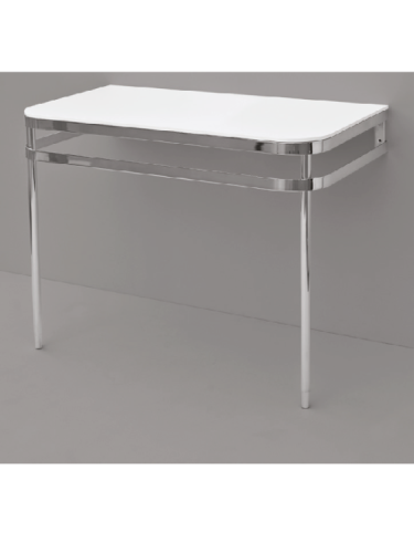 Консоль Artceram Azuley 900*500*700 белый глянцевый/хром