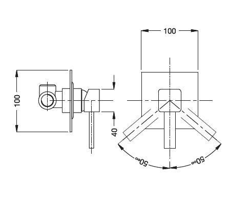 Смеситель для душа Bugnatese Inside 9230