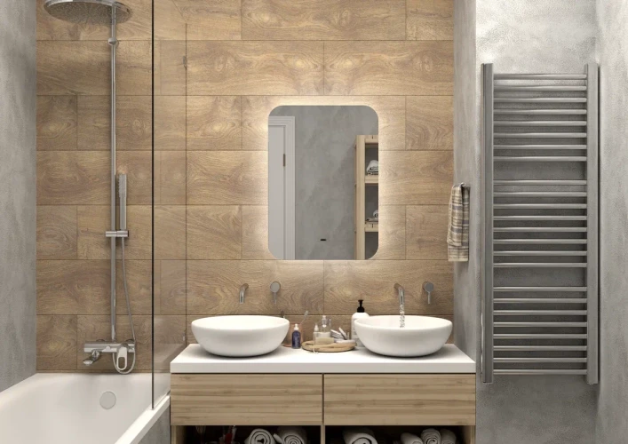 Зеркало Континент Burzhe Led 500х700 с бесконтактным сенсором, холодная подсветка