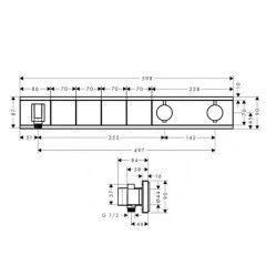 RainSelect с 4 кнопками, СМ, черный/хром