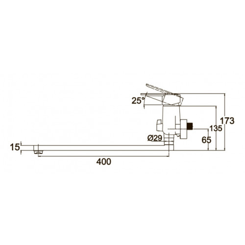 Смеситель для ванны с душем KAISER Orbit (20055B)