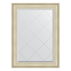 Зеркало настенное с гравировкой EVOFORM в багетной раме травленое серебро, 78х105 см, BY 4198