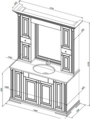 Мебель для ванной Aquanet Кастильо 140 слоновая кость