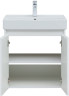 Тумба с раковиной Aquanet Nova Lite 60 белый глянец (2 дверцы)