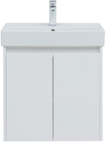 Тумба с раковиной Aquanet Nova Lite 60 белый глянец (2 дверцы)