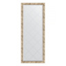 Зеркало напольное с гравировкой  EVOFORM  в багетной раме прованс с плетением, 78х198 см, BY 6304