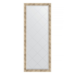 Зеркало напольное с гравировкой  EVOFORM  в багетной раме прованс с плетением, 78х198 см, BY 6304