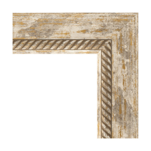 Зеркало напольное с гравировкой  EVOFORM  в багетной раме прованс с плетением, 78х198 см, BY 6304