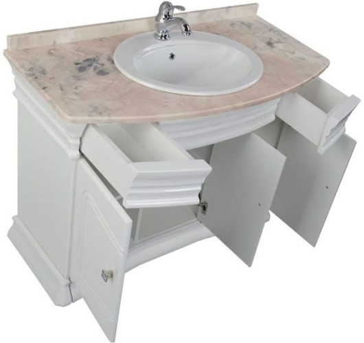 Тумба с раковиной Aquanet Греция 110 белый (бежевый)