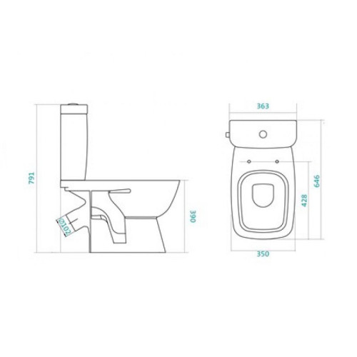 Унитаз-компакт Santek Нео Лайт (1.WH30.2.471)