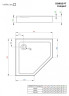 Акриловый поддон для душа Radaway Doros PT Compact 100x100x11,5