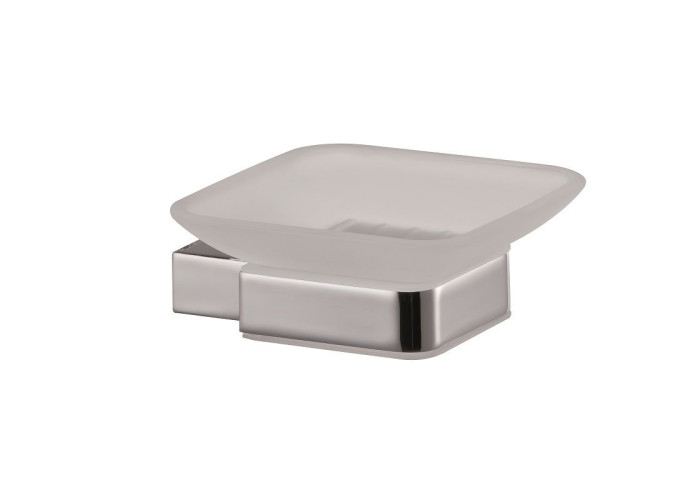 Sanibano Enzo, настенная стеклянная мыльница, цвет хром