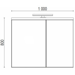 Зеркальный шкаф Акватон Брук 100