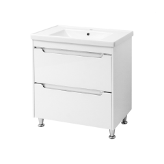 Комплект в ванную Ceruttispa тумба Эмилия white 80 с умывальником "Кантэ 80"