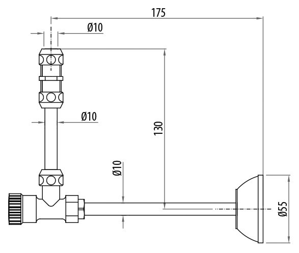 Подводка для сливного бачка Gattoni Accessori 0470