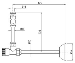 Подводка для сливного бачка Gattoni Accessori 0470
