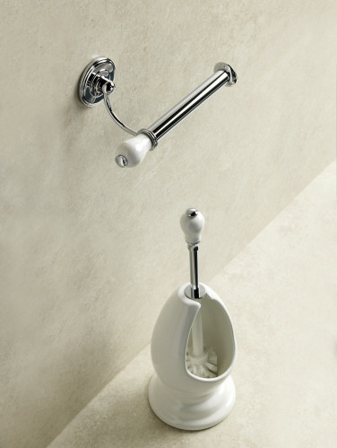 Stil Haus Nemi, бумагодержатель, цвет хром - белая керамика