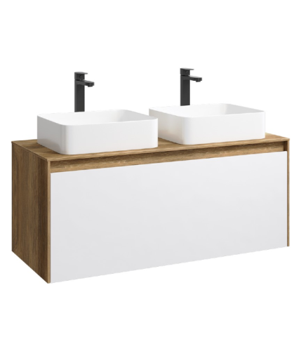 Подвесная тумба 120 см Aqwella MOB0112DB+MOB0712W