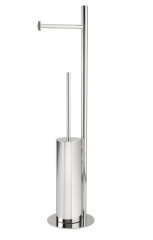 Surya Metall, cтойка круглой формы h53 см: бумагодержатель/ерш металлический, цвет золото сатин