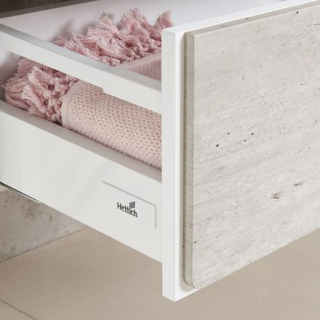 RONDA Модуль д/раковины 700 мм, бетон/белый матовый