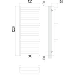 Полотенцесушитель TERMINUS Стандарт Орион П22 500х1200 NEW