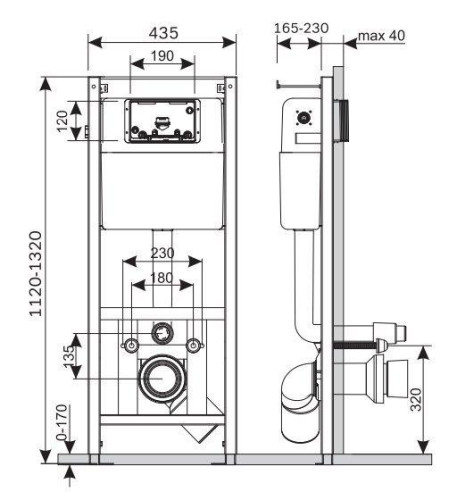 Комплект унитаза с инсталляцией AM PM Spirit V2.0 I012702/I014131/C701700SC