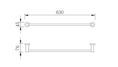 Полотенцедержатель 60 см. RUSH Victoria (VI71531)