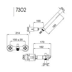 Смеситель Bugnatese Rodos 7302