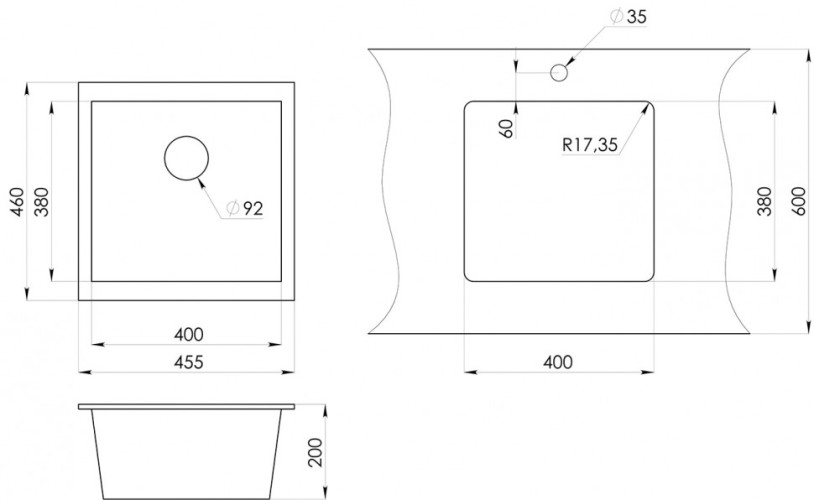 Кухонная мойка Granula GR-4451