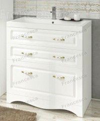 Тумба с раковиной Francesca Империя Н 90 белый (2ящ.+1Б.ящ, ум. Elen 90)