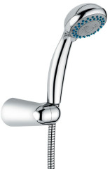 Emmevi, ручной душ 113: лейка, шланг, крепеж, цвет хром