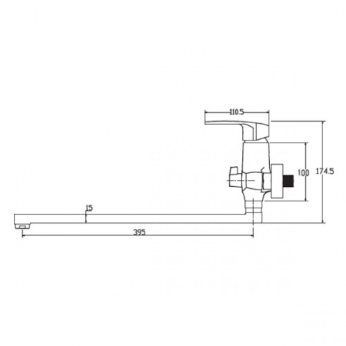 Смеситель для ванны с душем KAISER Guss (68055)