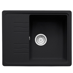Кухонная мойка Formastone FostoGran FG 61-48, прямоугольная с крылом, антрацит