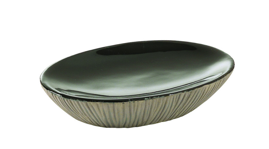 Gedy Naomi, настольная керамическая мыльница, цвет серая керамика