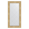 Зеркало настенное с гравировкой EVOFORM в багетной раме состаренное серебро с орнаментом, 82х164 см, BY 4299