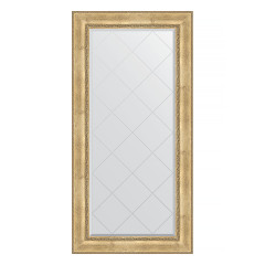 Зеркало настенное с гравировкой EVOFORM в багетной раме состаренное серебро с орнаментом, 82х164 см, BY 4299