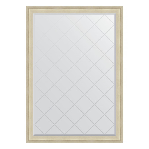 Зеркало настенное с гравировкой EVOFORM в багетной раме травленое серебро, 133х188 см, BY 4499