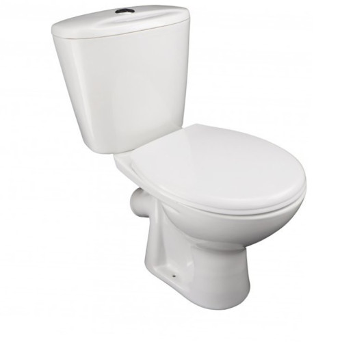 Унитаз компакт Лобненский стройфарфор Универсал NEW 45 сливная арматура + сиденье (10/1/5/3-37)