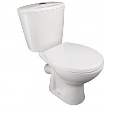 Унитаз компакт Лобненский стройфарфор Универсал NEW 45 сливная арматура + сиденье (10/1/5/3-37)