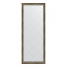 Зеркало напольное с гравировкой  EVOFORM  в багетной раме старое дерево с плетением, 78х198 см, BY 6305