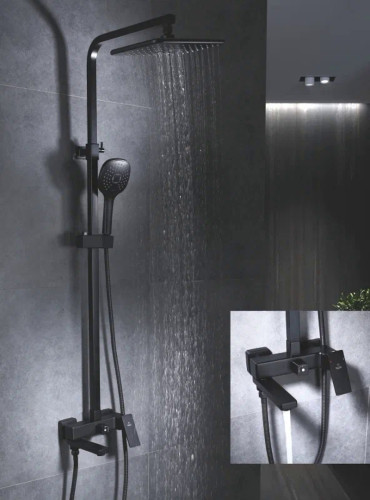 Душевая система Rose R2836H, черный