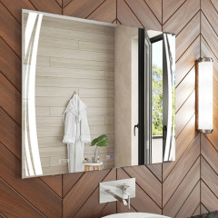 Зеркало Vigo Elen Luxe 70 с подсветкой и часами